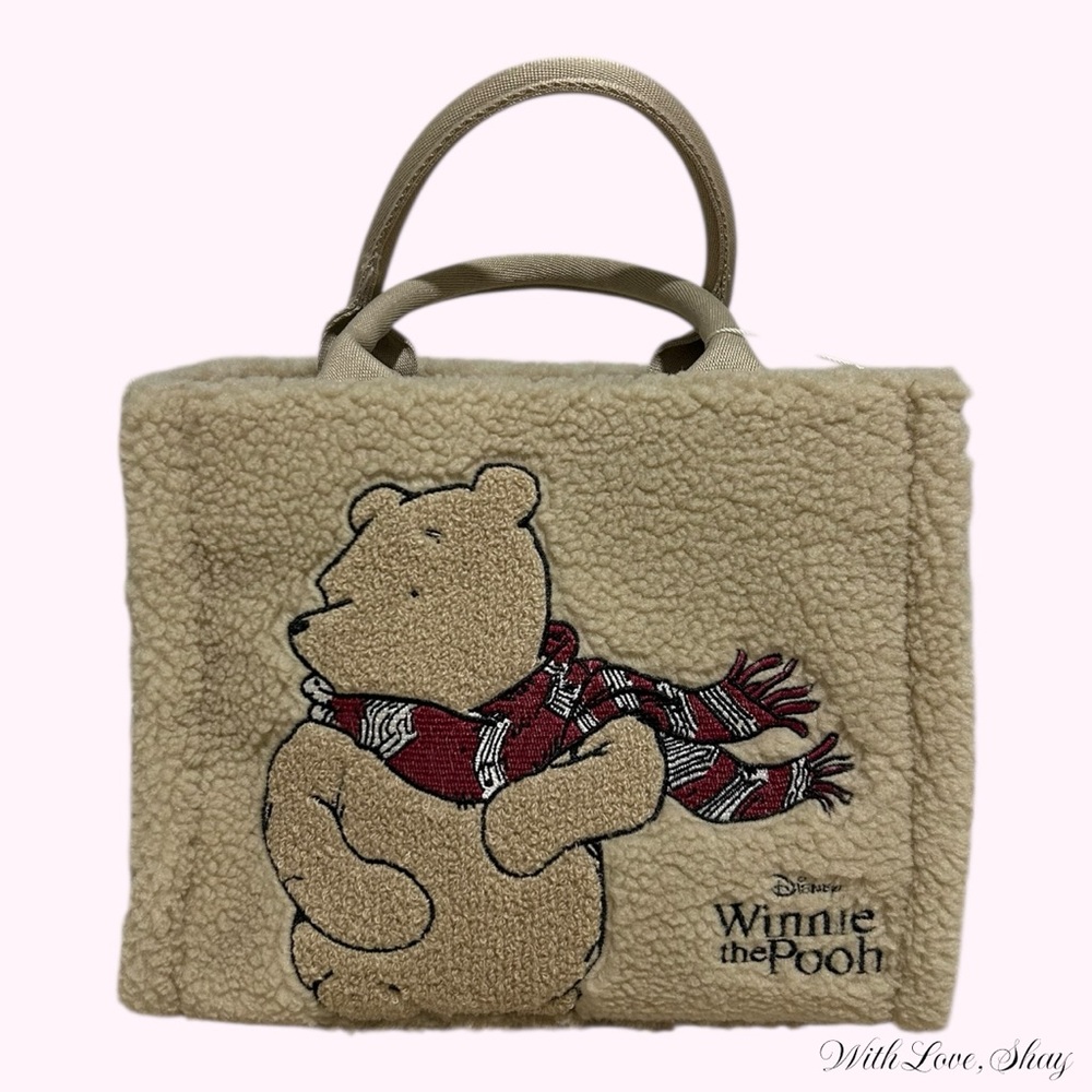 NWT Primark Winnie the Pooh Sherpa satchel tote Bag